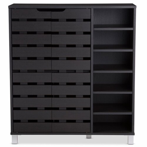 Baxton studio shoe cabinet with 2 doors hotsell