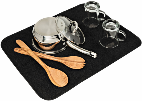 Honey Can Do Dish Drying Mat - Black Perspective: top