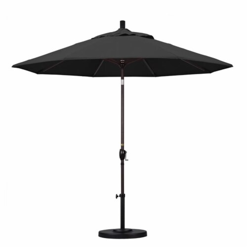 California Umbrella 9' Patio Umbrella in Black Perspective: top