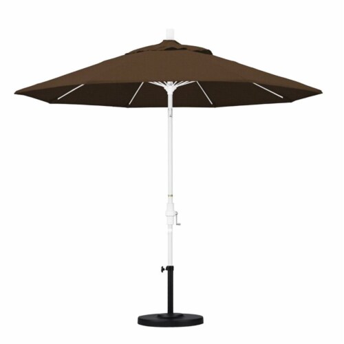 California Umbrella 9' Patio Umbrella in Teak Perspective: top