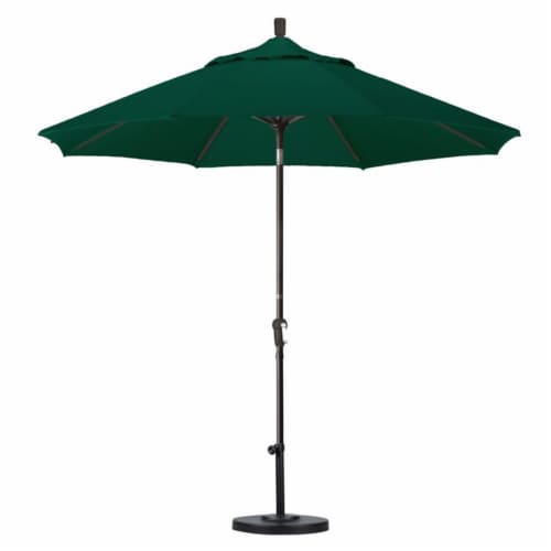9' Patio Umbrella in Forest Green - California Umbrella Perspective: top