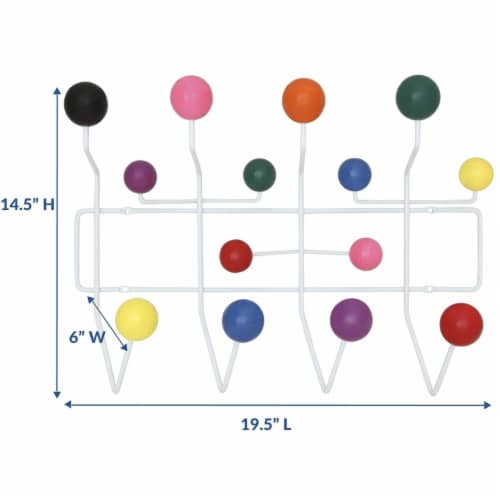 Gumball Coat Rack - Multicolored Perspective: top
