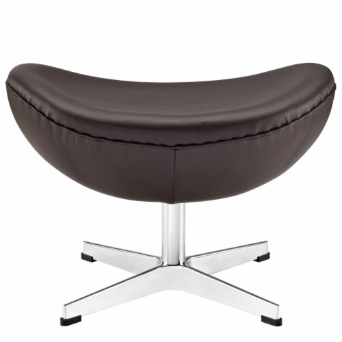 Glove Leather Ottoman - Brown Perspective: top