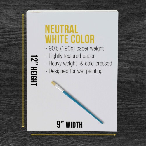 9  x 12  Extra Heavy-Weight Watercolor Paper Pad, 24 Sheets, 90 Pound (190gsm) - 2 Pads Perspective: top