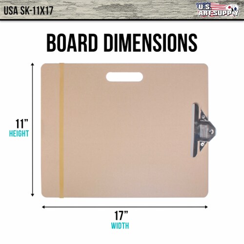 Artist Sketch Tote Board - Great for Classroom, Studio or Field Use (11 x17 ) Perspective: top