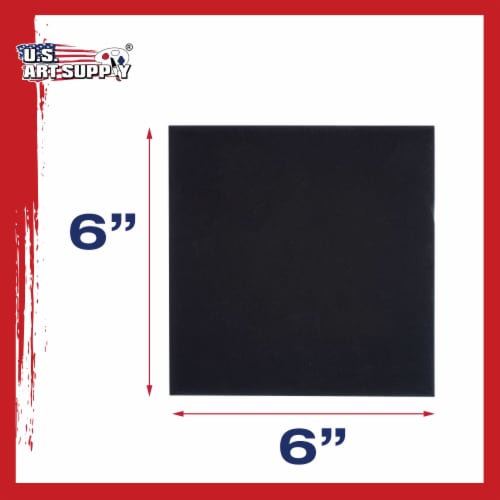 6  X 6  Black Acid Free Canvas Panels 6-Pack (1 Full Case of 6 Single Canvas Panels) Perspective: top