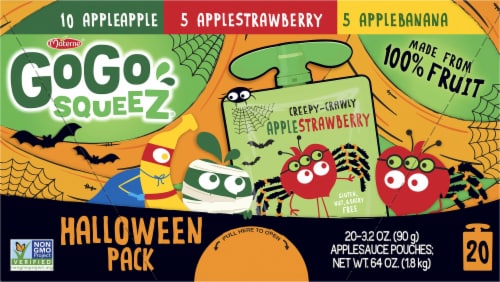 GoGo Squeez® Applesauce Pouches Halloween Variety Pack Perspective: top