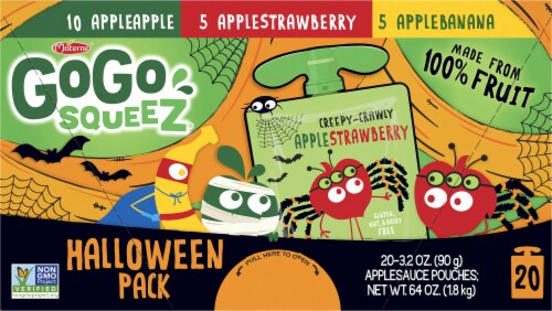 GoGo Squeez® Applesauce Pouches Halloween Variety Pack Perspective: top