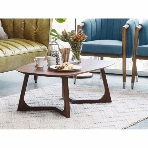 Moe's Home Collection Godenza 42  Modern Wood Coffee Table in Brown Perspective: top