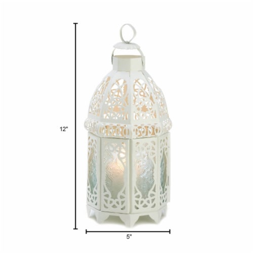 C. Alan 13364 White Lattice Lantern Perspective: top