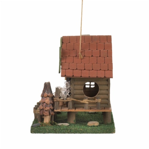 Zingz & Thingz Woodland Cabin Birdhouse Perspective: top