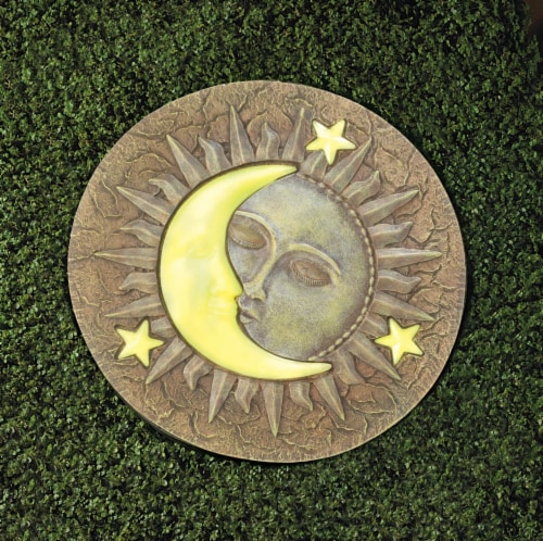 Summerfield Terrace 10017956 10.2 x 10.2 x 0.5 in. Sun & Moon Glowing Stepping Stone Perspective: top