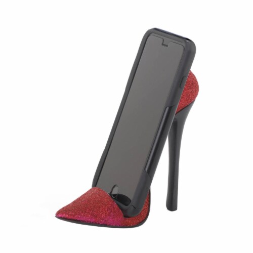 Sparkle Red Shoe Phone Holder Perspective: top