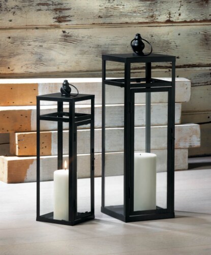 LARGE BLACK DRAMATIC GEOMETRY LANTERN LARGE BLACK DRAMATIC GEOMETRY LANTERN