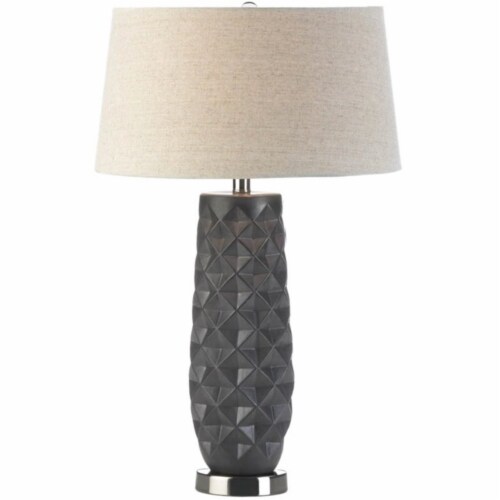 Zingz & Thingz Nikki Chu Tao Charcoal Prism Ceramic Table Lamp in Black Perspective: top