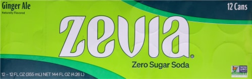 Zevia® Ginger Ale Soda Cans Perspective: top