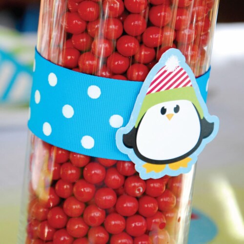 Big Dot of Happiness Holly Jolly Penguin - DIY Shaped Holiday and Christmas Cut-Outs - 24 Ct Perspective: top