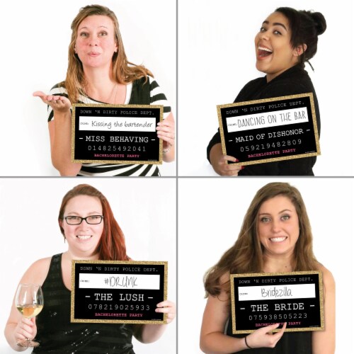 Big Dot of Happiness Girls Night Out Party Mug Shots - Photo Booth Props Mugshot Signs 20 Ct Perspective: top