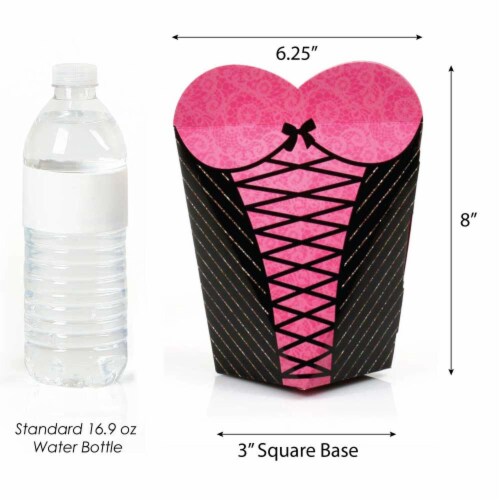 Big Dot of Happiness Girls Night Out Bachelorette Lingerie Heart Shaped Favor Boxes 12 Ct Perspective: top