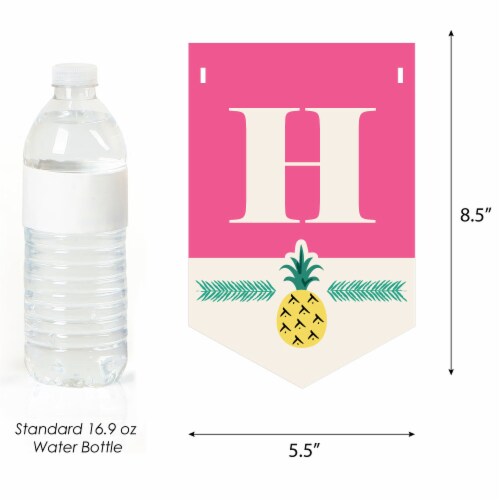Big Dot of Happiness Pink Flamingo - Bunting Banner - Party Decorations - Happy Birthday Perspective: top