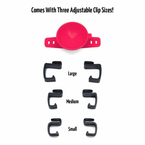 SUC-IT Thermal Silicone Suction Cup Phone Holder Stand - Pink with Black Clips Perspective: top