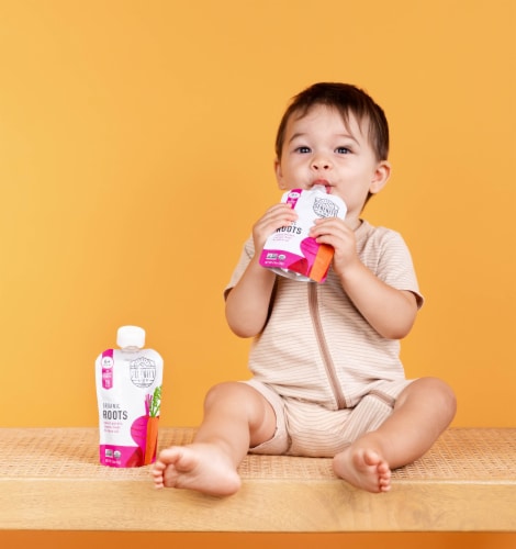 Serenity Kids Organic Roots with Organic Olive Oil Baby Food Pouch Perspective: top