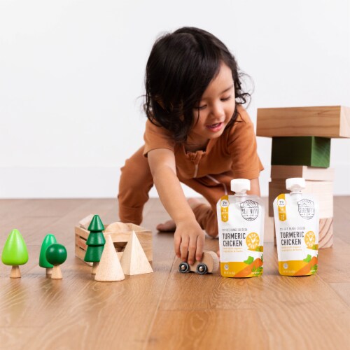 Serenity Kids Turmeric Chicken with Organic Vegetables, Herbs & Bone Broth Baby Food Pouch Perspective: top