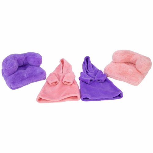 Playtime by Eimmie Puffy Plush Sleepover 18 Inch Doll Outfit with 2 Plush Chairs Perspective: top