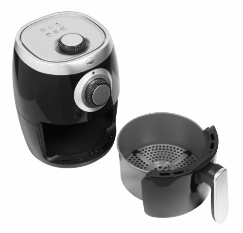 Gourmet Edge Manual Air Fryer, Extra Hot Air Fry, Cook, Crisp, Broil, Roast, Bake, 2 Liters Perspective: top
