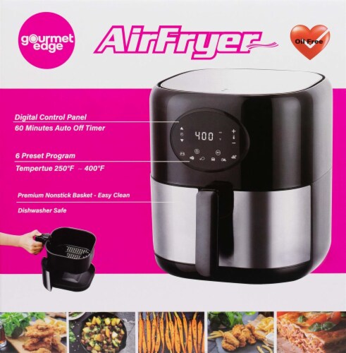 Gourmet Edge Digital Air Fryer, Extra Hot Air Fry, Cook, Crisp (3.5 Quarts) Perspective: top