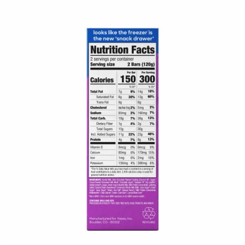 Yasso Frozen Greek Yogurt Salted Caramel Chocolate Crunch Bars Perspective: top