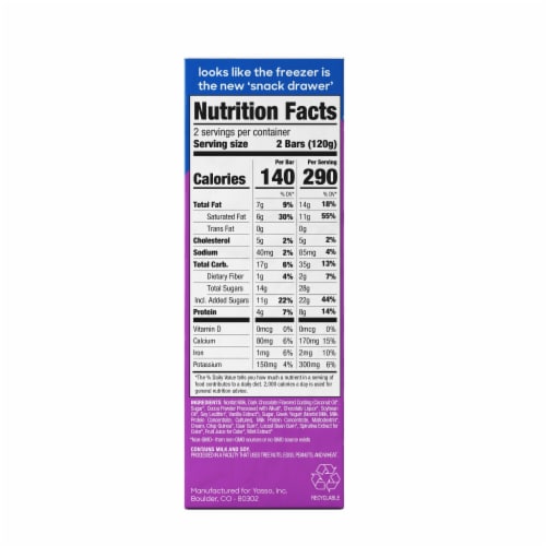 Yasso Frozen Greek Yogurt Mint Chocolate Crunch Bars Perspective: top