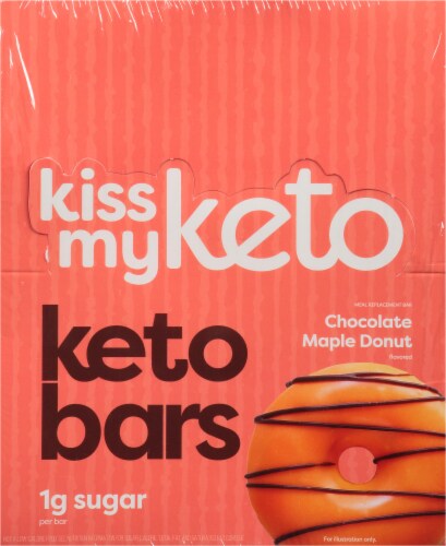 Kiss My Keto Chocolate Maple Donut Keto Bars Perspective: top