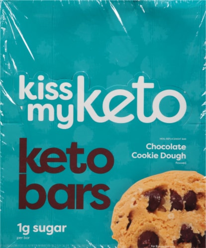 Kiss My Keto Chocolate Cookie Dough Keto Bars Perspective: top