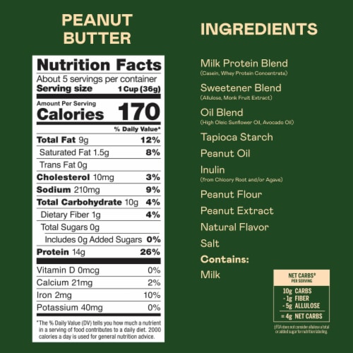 Magic Spoon® Peanut Butter High-Protein Grain-Free Breakfast Cereal Perspective: top