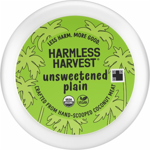 Harmless Harvest® Plain Organic Dairy Free Coconut Yogurt Tub Perspective: top