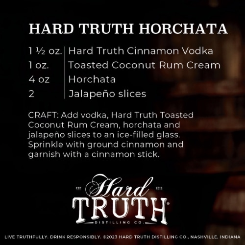 Hard Truth Toasted Coconut Rum Cream Perspective: top