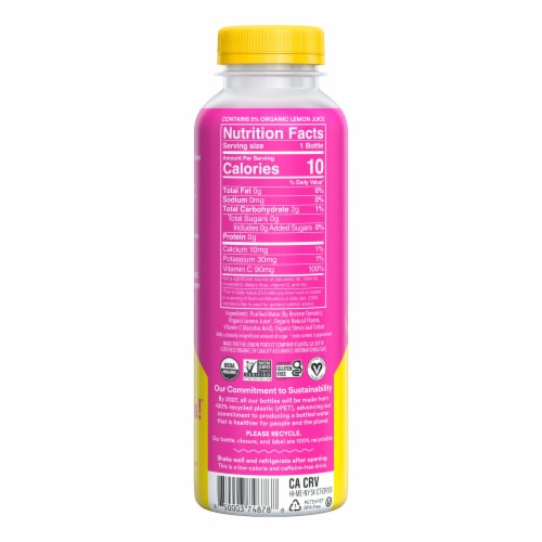 Lemon Perfect Dragon Fruit Organic Lemon Water Perspective: top
