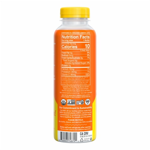 Lemon Perfect Peach Organic Lemon Water Perspective: top