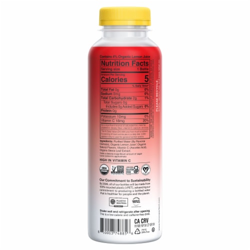 Lemon Perfect Strawberry Passion Fruit Hydrating Lemon Water Perspective: top
