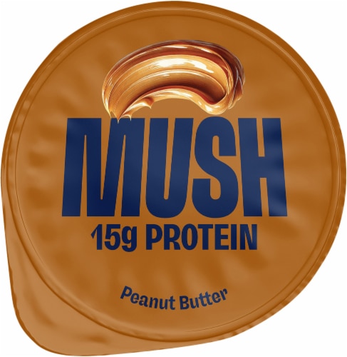 MUSH Protein Peanut Butter Overnight Oats Cup Perspective: top