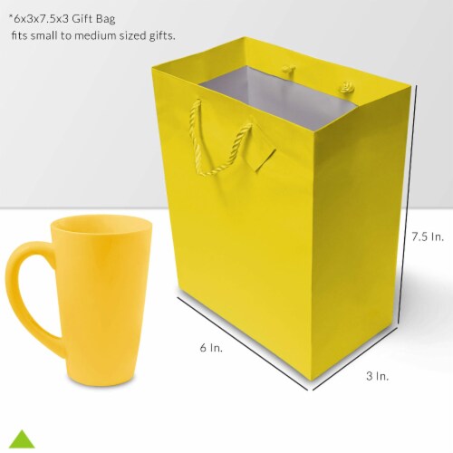 Occasionall Designer Paper Multi Color Gift Wrap Bags with Handles Solid Bulk Perspective: top