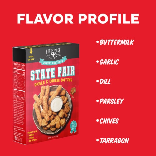 Fire & Smoke Society Crispy Coatings State Fair Pickle & Cheese Batter Perspective: top