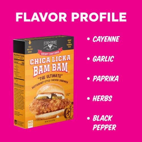 Fire & Smoke Society® Chica Licka Bam Bam® Chicken Crispy Coating Perspective: top