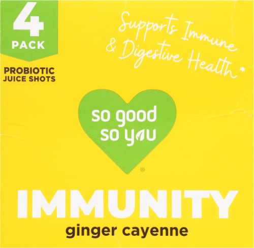 So Good So You® Immunity Ginger Cayenne Probiotic Shots Perspective: top