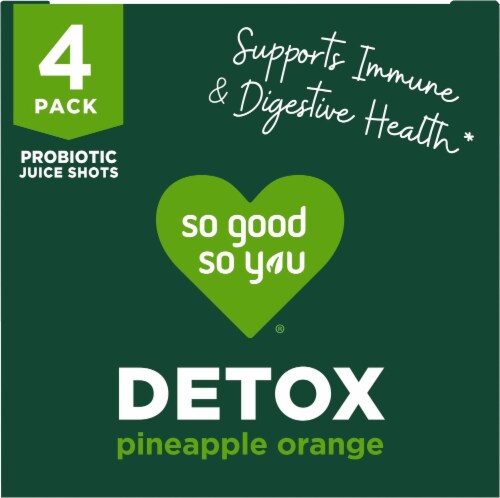 So Good So You® Detox Pineapple Orange Probiotic Shots Perspective: top