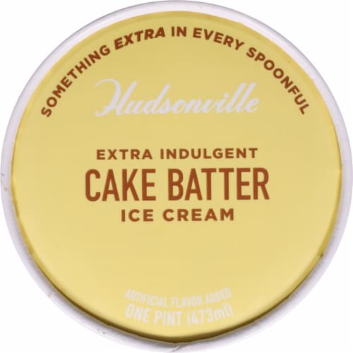 Hudsonville Cake Batter Ice Cream Pint Perspective: top