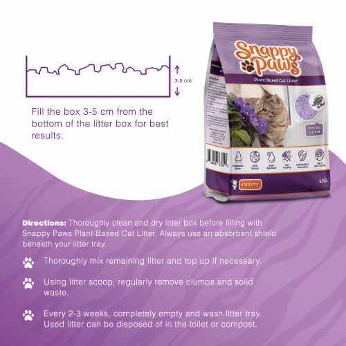 Snappy Paws Plant Based Cat Litter (Lavender Scent) 8.8 lbs Perspective: top