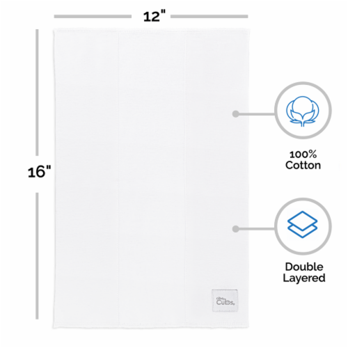 Burp Cloths 6 Pack Large 100% Cotton Washcloths Double Layered Burping Cloths by Comfy Cubs Perspective: top