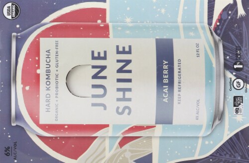 JuneShine Acai Berry Hard Kombucha Perspective: top